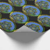 Traditionell einfach blau geschenkpapier (Ecke)