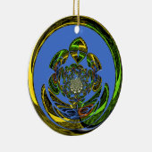 Traditionell einfach blau keramikornament (Rechts)