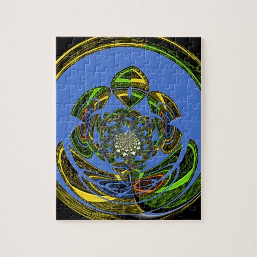 Traditionell einfach blau puzzle (Vertikal)