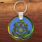 Traditionell einfach blau schlüsselanhänger (Vorderseite)