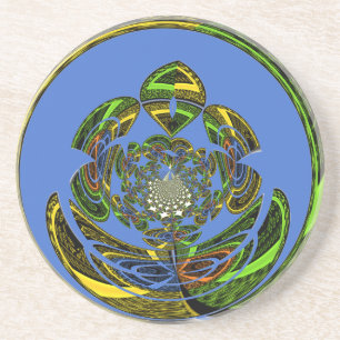 Traditionell einfach blau untersetzer