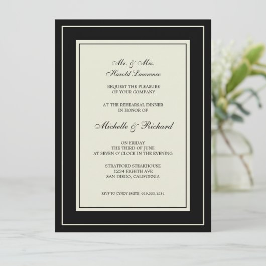 Traditionell Einladung (Stehend Vorderseite)