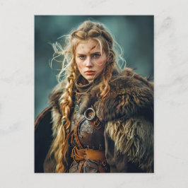 Traditionell gekleidete Viking Women Postkarte