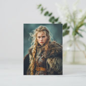 Traditionell gekleidete Viking Women Postkarte (Stehend Vorderseite)