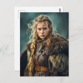 Traditionell gekleidete Viking Women Postkarte (Vorne/Hinten)