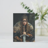 Traditionell gekleidete Viking Women Postkarte (Stehend Vorderseite)