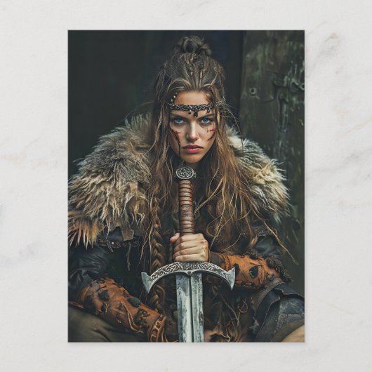 Traditionell gekleidete Viking Women Postkarte (Vorderseite)