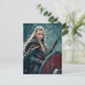 Traditionell gekleidete Viking Women Postkarte (Stehend Vorderseite)
