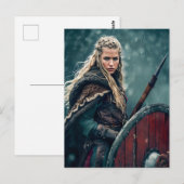 Traditionell gekleidete Viking Women Postkarte (Vorne/Hinten)
