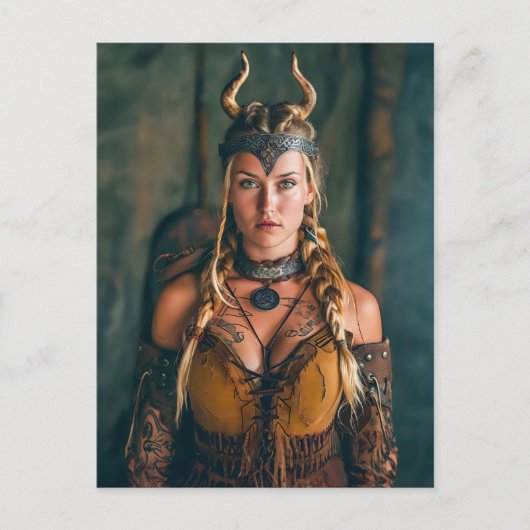 Traditionell gekleidete Viking Women Postkarte (Vorderseite)