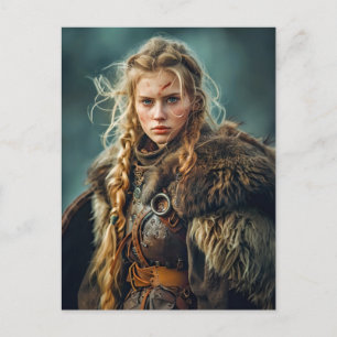 Traditionell gekleidete Wikingerfrauen Postkarte