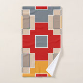 Traditionell, geometrisch, elegant, modern, Muster Badhandtuch Set (Handtuch)