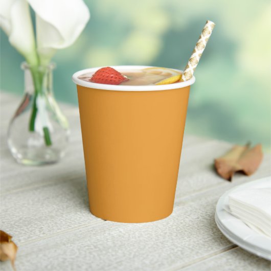 Traditionell - Golden Orange Paper Cups Pappbecher (In Situ)