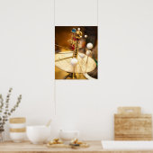 Traditionell handgefertigte Messingorerie mit Poster (Küche)