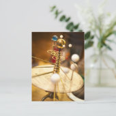 Traditionell handgefertigte Messingorerie mit Postkarte (Stehend Vorderseite)