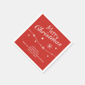 Traditionell - hell rot - Weihnachten Napkins Serviette (Ecke)