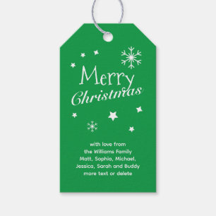 Traditionell - Hellgrün - Weihnachtsgeschenk-Tags Geschenkanhänger