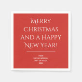 Traditionell - Hellrot - Frohe Weihnachten Napkins Serviette (Vorderseite)