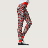 Traditionell Kariert - Rot-Weiß-Schwarz Leggings (Rechts)