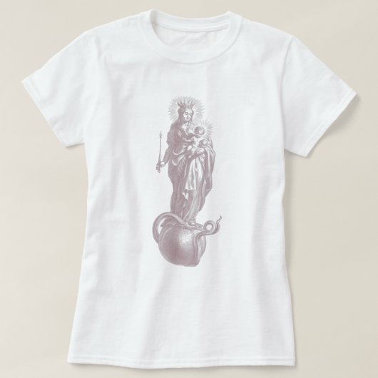 Traditionell katholische gesegnete Jungfrau Mary G T-Shirt (Design vorne)