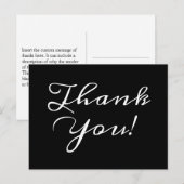 Traditionell, klassisch "Danke!" Postkarte (Vorne/Hinten)