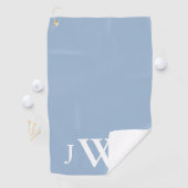 Traditionell leicht Blau und Weiß Mit Monogramm Golfhandtuch (Insitu)