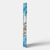 Traditionell marokkanisch türkis Blau, Weiß, Lachs Case-Mate iPhone Hülle (Rückseite / Rechts)