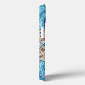 Traditionell marokkanisch türkis Blau, Weiß, Lachs Case-Mate iPhone Hülle (Rückseite / Rechts)