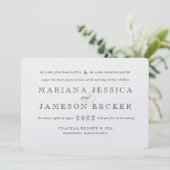 Traditionell mit einer modernen Drehung Hochzeitse Einladung (Stehend Vorderseite)