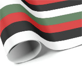 Traditionell - rot / grün / schwarz ? Weiß Geschenkpapier (Rolleneckpunkt)