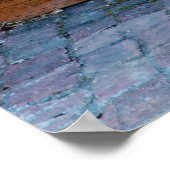 Traditionell rote Holztür und -porchdoor, Poster (Ecke)