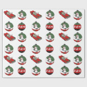 Traditionell - Schneemann - Weiß Geschenkpapier (Flach)