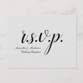 Traditionell und nostalgisch "r.s.v.p." Postkarte