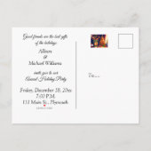 Traditionell Vintager Weihnachtsbaum Einladungspostkarte (Rückseite)