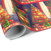 Traditionell Vintager Weihnachtsbaum Geschenkpapier (Rolleneckpunkt)