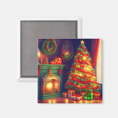 Traditionell Vintager Weihnachtsbaum Magnet (Vorderseite/Rückseite)