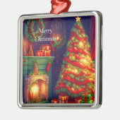 Traditionell Vintager Weihnachtsbaum Ornament Aus Metall (Links)