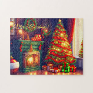 Traditionell Vintager Weihnachtsbaum Puzzle
