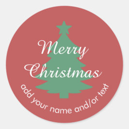 Traditionell - Warm Red Custom Christmas Sticker