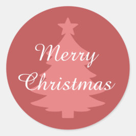 Traditionell - Warm rot - Frohe Weihnachtsaufklebe Runder Aufkleber