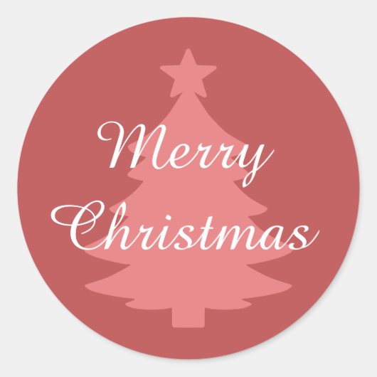 Traditionell - Warm rot - Frohe Weihnachtsaufklebe Runder Aufkleber (Vorderseite)
