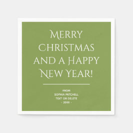 Traditionell - weich grün - Frohe Weihnachten Napk Serviette