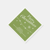 Traditionell - weich grün - Weihnachten Napkins Serviette (Ecke)