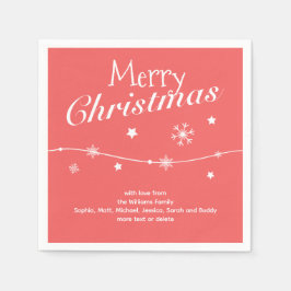 Traditionell - weich rot - Weihnachten Napkins Serviette