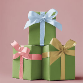 Traditionell - Weichgrüne Papierblätter Geschenkpapier Set