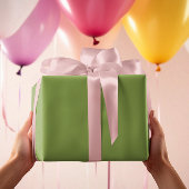 Traditionell - Weichgrüne Papierblätter Geschenkpapier Set