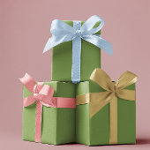 Traditionell - Weichgrüne Papierblätter Geschenkpapier Set