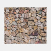 Traditionell zerbrochene Stone Pile Walls Fleecedecke (Vorderseite (Horizontal))