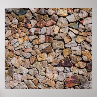 Traditionell zerbrochene Stone Pile Walls Poster