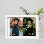 Traditionelle 2 Fotos Abschluss Ankündigung Foil (Stehend vorne)